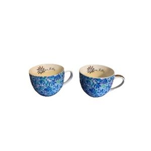 Lilly Pulitzer Multicoloured Floral Print Ceramic Tea Cups